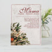 Mama - einfach unersetzlich - Bouquet (Stehend Vorderseite)
