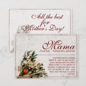 Mama - einfach unersetzlich - Bouquet (Vorne/Hinten)