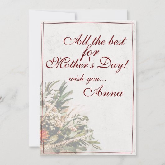 Mama - einfach unersetzlich - Bouquet (Rückseite)