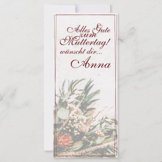 Mama - einfach unersetzlich - Bouquet (Rückseite)