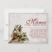 Mama - einfach unersetzlich - Bouquet (Vorderseite)