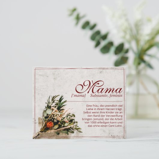 Mama - einfach unersetzlich - Bouquet (Stehend Vorderseite)