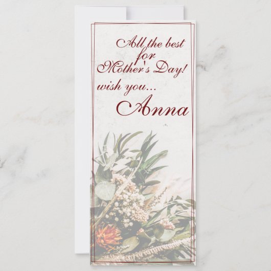 Mama - einfach unersetzlich - Bouquet (Rückseite)