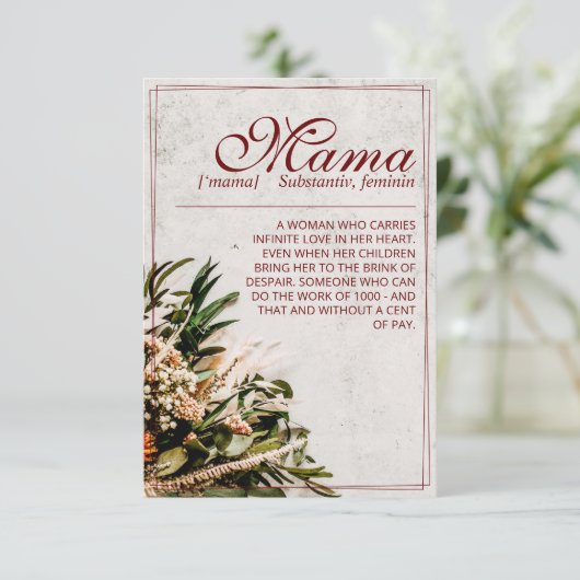 Mama - einfach unersetzlich - Bouquet (Stehend Vorderseite)