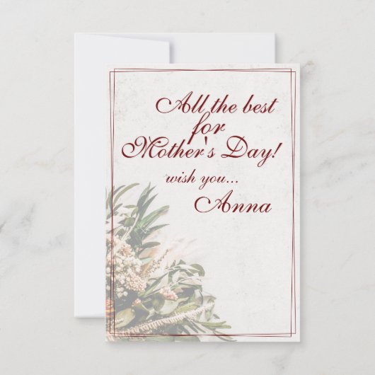 Mama - einfach unersetzlich - Bouquet (Rückseite)