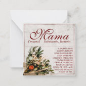 Mama - einfach unersetzlich - Bouquet Mitteilungskarte (Vorderseite)