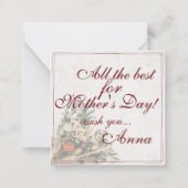 Mama - einfach unersetzlich - Bouquet Mitteilungskarte (Rückseite)