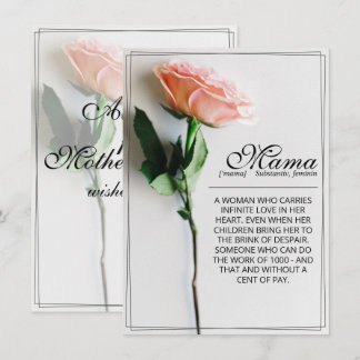Mama - einfach unersetzlich | Classic Card - Rose