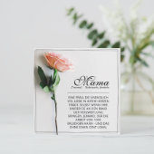 Mama - einfach unersetzlich | Classic Card - Rose (Stehend Vorderseite)