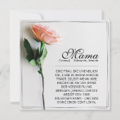 Mama - einfach unersetzlich | Classic Card - Rose (Vorderseite)