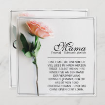 Mama - einfach unersetzlich | Classic Card - Rose