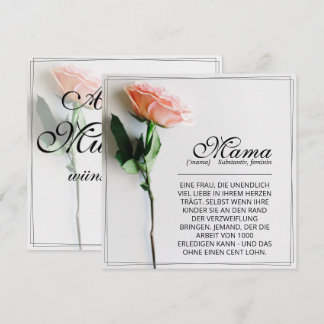Mama - einfach unersetzlich | Classic Card - Rose