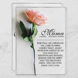 Mama - einfach unersetzlich | Classic Card - Rose