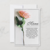 Mama - einfach unersetzlich | Classic Card - Rose (Vorderseite)