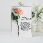 Mama - einfach unersetzlich | Classic Card - Rose (Stehend Vorderseite)