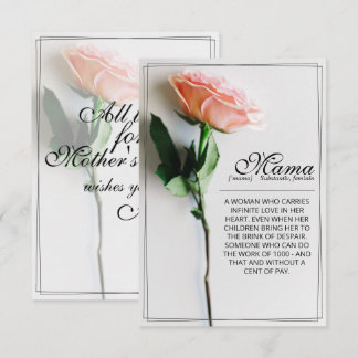 Mama - einfach unersetzlich | Classic Card - Rose