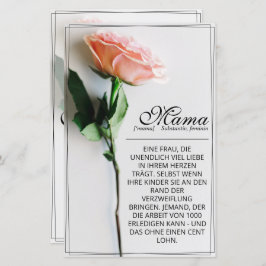 Mama - einfach unersetzlich | Classic Card - Rose