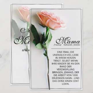 Mama - einfach unersetzlich | Classic Card - Rose