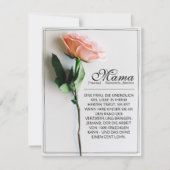 Mama - einfach unersetzlich | Classic Card - Rose (Vorderseite)