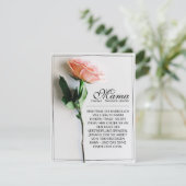 Mama - einfach unersetzlich | Classic Card - Rose (Stehend Vorderseite)