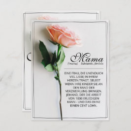 Mama - einfach unersetzlich | Classic Card - Rose