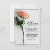 Mama - einfach unersetzlich | Classic Card - Rose (Vorderseite)