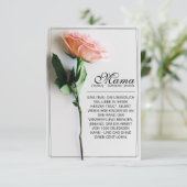 Mama - einfach unersetzlich | Classic Card - Rose (Stehend Vorderseite)