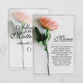 Mama - einfach unersetzlich | Classic Card - Rose 