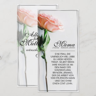 Mama - einfach unersetzlich   Classic Card - Rose