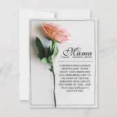 Mama - einfach unersetzlich | Classic Card - Rose (Vorderseite)