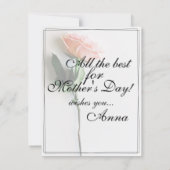 Mama - einfach unersetzlich | Classic Card - Rose (Rückseite)