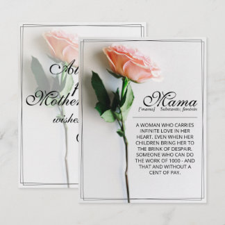 Mama - einfach unersetzlich | Classic Card - Rose