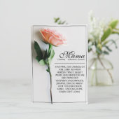 Mama - einfach unersetzlich | Classic Card - Rose (Stehend Vorderseite)