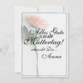 Mama - einfach unersetzlich | Classic Card - Rose (Rückseite)