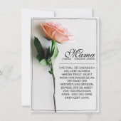Mama - einfach unersetzlich | Classic Card - Rose (Vorderseite)