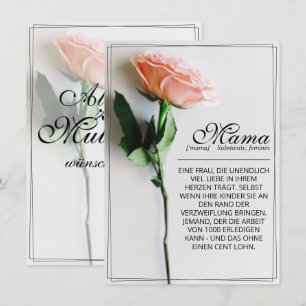 Mama - einfach unersetzlich   Classic Card - Rose