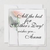 Mama - einfach unersetzlich | Classic Card - Rose  (Rückseite)