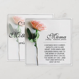 Mama - einfach unersetzlich Classic Card - Rose