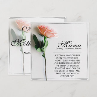 Mama - einfach unersetzlich | Classic Card - Rose
