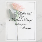 Mama - einfach unersetzlich | Classic Card - Rose  (Rückseite)