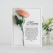 Mama - einfach unersetzlich | Classic Card - Rose  (Stehend Vorderseite)