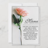 Mama - einfach unersetzlich | Classic Card - Rose (Vorderseite)