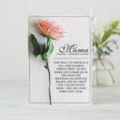 Mama - einfach unersetzlich | Classic Card - Rose (Stehend Vorderseite)