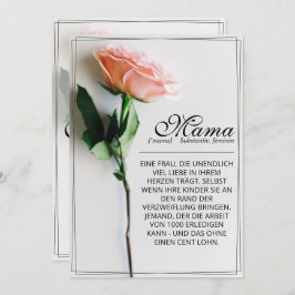 Mama - einfach unersetzlich | Classic Card - Rose