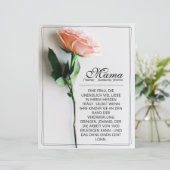 Mama - einfach unersetzlich | Classic Card - Rose (Stehend Vorderseite)