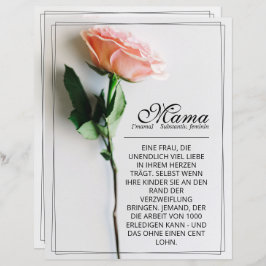 Mama - einfach unersetzlich | Classic Card - Rose