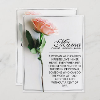 Mama - einfach unersetzlich | Classic Card - Rose 