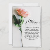 Mama - einfach unersetzlich | Classic Card - Rose (Vorderseite)