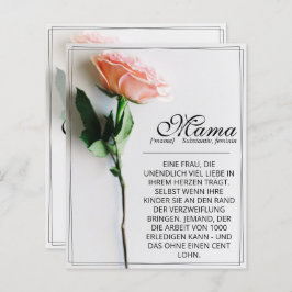 Mama - einfach unersetzlich | Classic Card - Rose