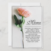 Mama - einfach unersetzlich | Classic Card - Rose (Vorderseite)
